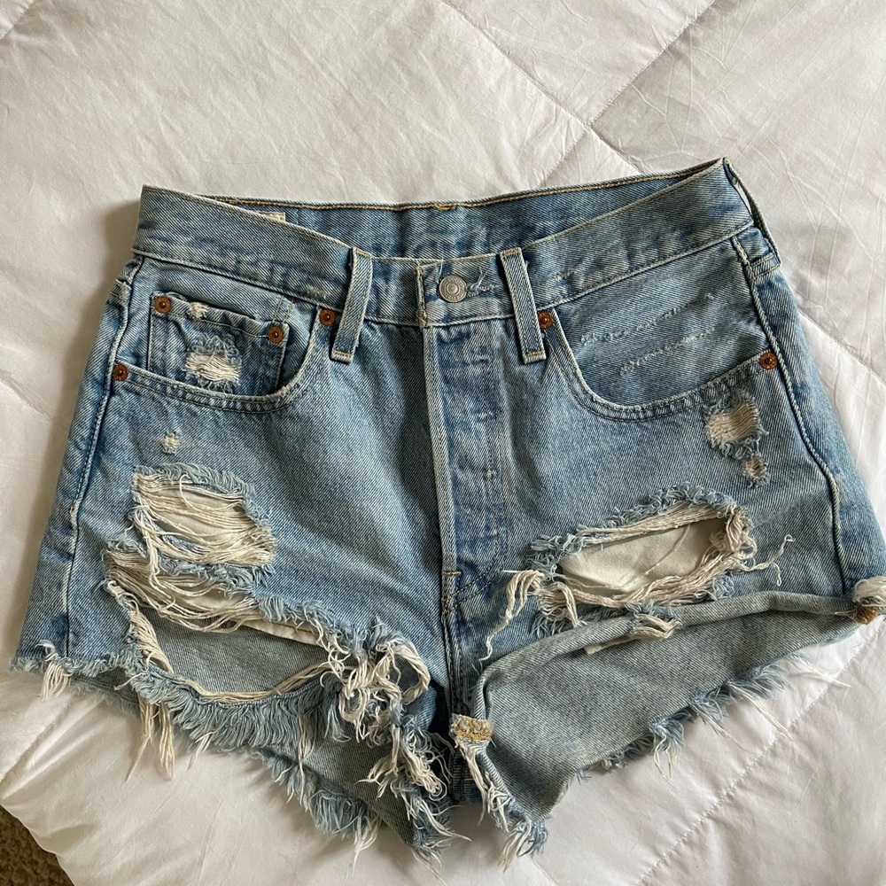 Distressed Denim Women Shorts